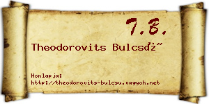 Theodorovits Bulcsú névjegykártya
